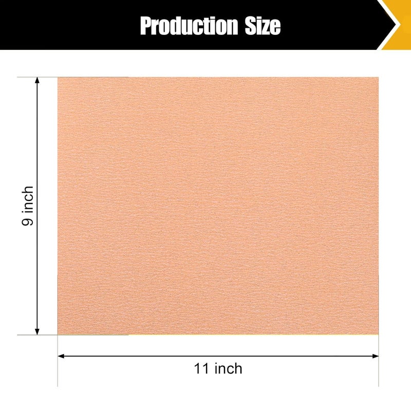 BOSHCRAFT 120 Grit Sandpaper Set - Assortment for Wood & Metal - 9" x 11" Sheets, 12 Sheets - Image 3